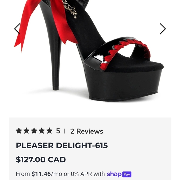 Pleaser Black Patent Heels with Bow Accent - Picture 7 of 7